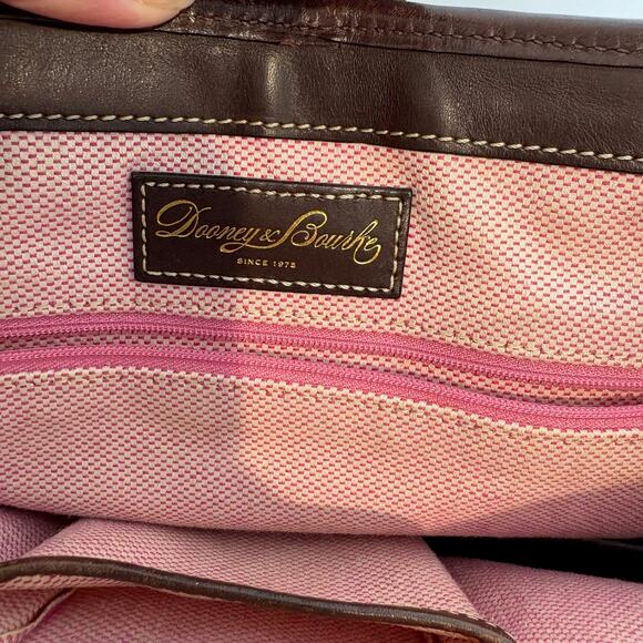 Dooney & Bourke -Giraffe Print African Safari Canvas/Leather Small Tote Handbag - Picture 8 of 14